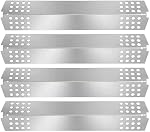 Criditpid BBQ Heat Plate Shields Replacement for Master Chef G45308, G45311, G45301, G45303, G45309 Grill Models. Porcelain Steel Barbecue Heat Shields, 4-Pack.