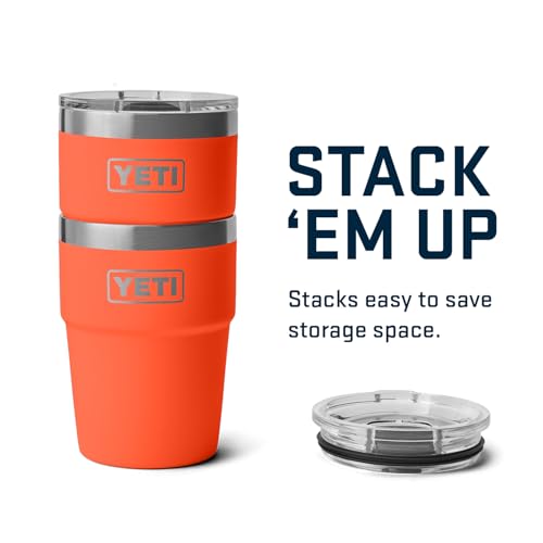 Image of YETI Rambler 16 oz Stackable Tumbler, Vacuum Insulated, Stainless Steel with MagSlider Lid | Stackable