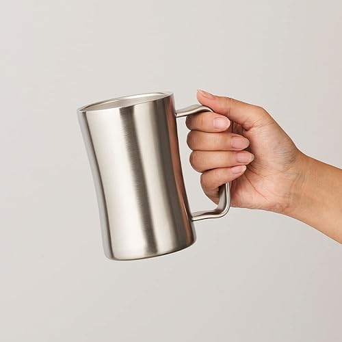 Miniatura 8 de Doshisha Drinking Stein, Beard, 14.2 fl oz (420 ml), Dishwasher Safe, Heat Retention, Cold Retention, Vacuum Insulated, Beer Mug, Silver