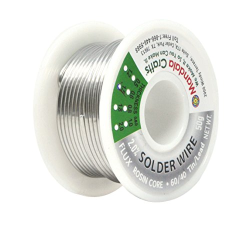 Mandala Crafts 1.5mm 60/40 Rosin Core Solder Wire for Electronics