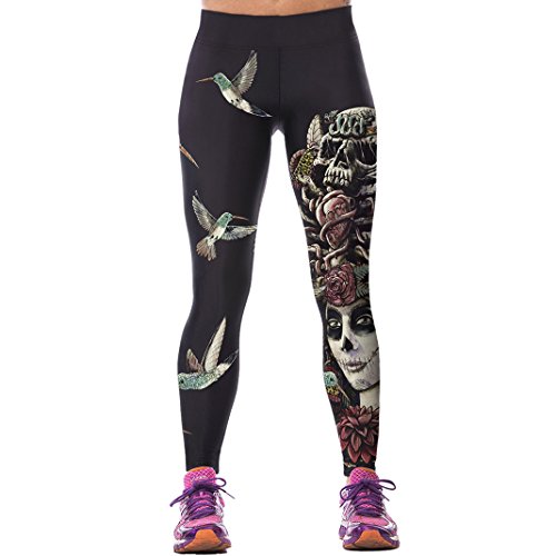 Sasairy señoras de las mujeres de las polainas de Deportes de cuerpo entero pantalones elástico pantalones de las medias No se consideran a través la aptitud de la yoga Entrenamiento Running Wear inconformista al aire libre Gimnasio tamaño XS-M