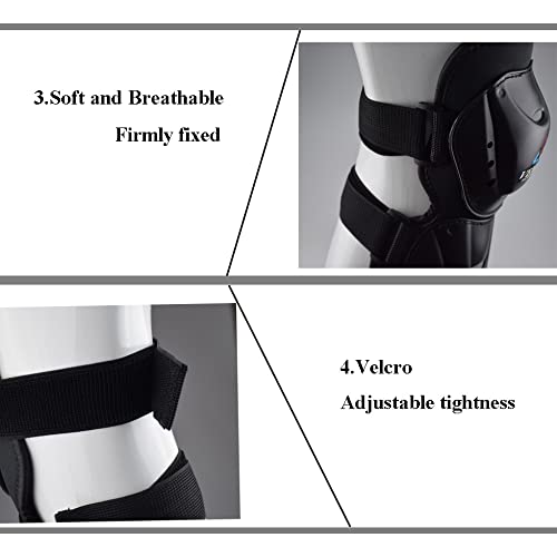 Kneepad Rodilla y Almohadillas de Codo JFDBGU para Moto Kit de Protectores de Cuatro Piezas 6
