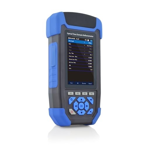 SKYSHL 1310nm/24dB+1550nm/22dB SM LWL OTDR mit OPM+OLS+VFL+Ereigniskarte+Dämpfungstest+RJ45-Test+RJ45-Kabelsucher Glasfaser Prüfer Tester Kompatibel mit APC&UPC SC+FC+ST+LC-Adapter-SS303T-2A1