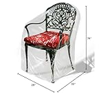 LAMINET Crystal Clear Heavy-Duty Waterproof Plastic Outdoor Furniture Cover - Chair Cover - 3 Season Protection - Keep Rain, Snow & Debris Off! Premium Protection at Economy Price!