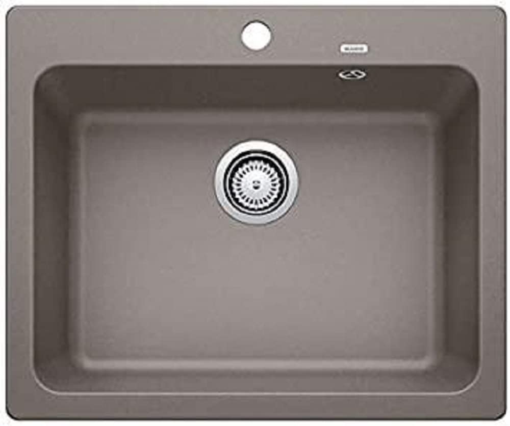 Hafele Blanco Quartz Kitchen Sink (21.46 x 15.74 Inch, Dark Grey