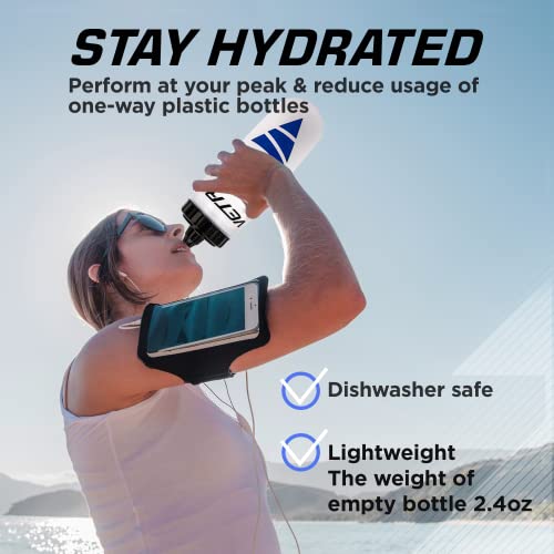 Vetra Sports Squeeze Water Bottle – 22 Ounce Squirt Water Bottle With Leak Proof Valve – Made From True-Taste Polypropylene Without Bpa – Great For Running, Cycling, Bike, Soccer, Football #TOP5