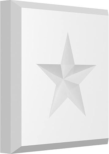 Miniatura 5 de Ekena Millwork ROSP030X030X075SDG07 - Roseta estándar con borde biselado, 3 pulgadas de ancho x 3 pulgadas de alto x 34 pulgadas de alto