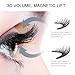 Magnetic Eyelashes with Applicator, 4-Pairs Natural Look Reusable False Lashes for Effortless Wearing, No Glue Needed & Comfortable All-Day Wear