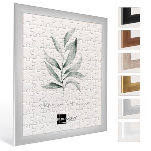 Bildershop-24 Cadre à puzzle/photo Valencia 29,7X42cm Argent mat pour 200-500 Pièces