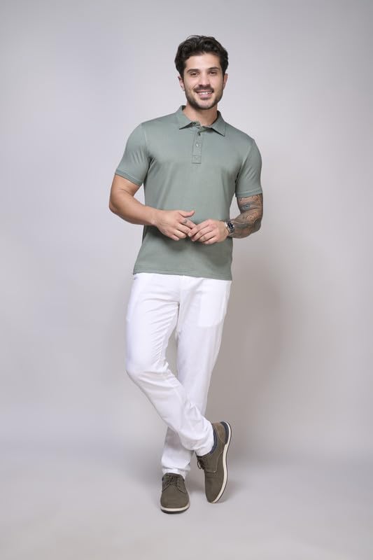 Image of Interwove Bamboo Knitted Polo T-Shirt