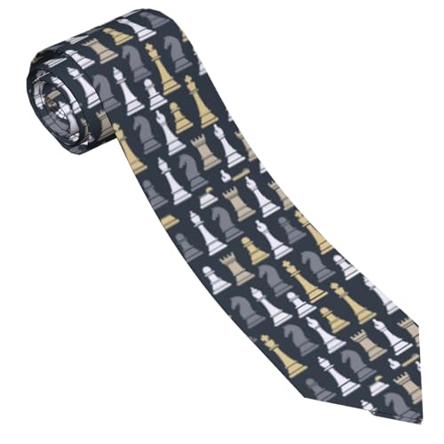 NIBABA Men Tie, Men'S Novelty Fashion Neckties Slim Gentlemen Neck Tie, Chess Fashion Ties For Formal Business Casual -8x145cm