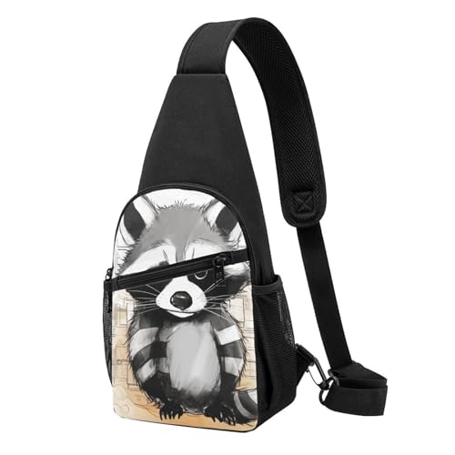 Sac à dos à bandoulière raton laveur compact pour éviter l'encombrement en voyage