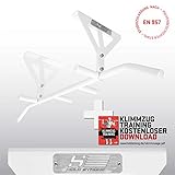hold strong fitness klimmzugstange für die wand ✅TOP QUALITÄT & VERARBEITUNG: Sehr stabile und pulverbeschichtete Konstruktion aus Stahl und einer max. Belastbarkeit von 350kg; für das Training mit Zusatzgewichten geeignet; TIG (WIG) Schweißverfahren, Modernes Design & ein Edelstahl-Logo