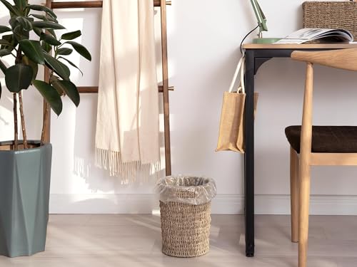 Image of StorageWorks Wicker Waste Basket, Small Trash Can with Handwoven Seagrass, Wicker Garbage Can for Bedroom, Bathroom, 1 Pack
