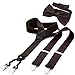 Produktbild DonDon Herren 3,5 cm breiter Hosenträger in Y-Form elastisch und verstellbar im 2er Set mit farblich passender Fliege 12 x 6 cm