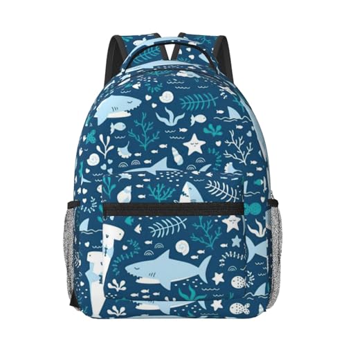 Sac de travail imprimé poisson bleu idéal comme bagage cabine avion