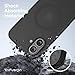 FLOLAB Surtect Tri-Fusion Magnetic for iPhone 16 Case Protective Slim Design Magsafe Compatible Military Grade - Full Black Matte Translucent