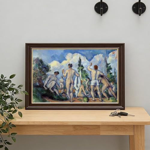 Tableau Bathers by Paul Cezanne, impression toile haute définition 40x61cm - 7