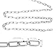 SEUICYNE 5m x 3mm Edelstahlkette Meterware Stahlkette, Edelstahl Ketten Gliederkette Metallkette Rundstahlkette Geschweißte Kette für Schaukelketten Ankerkette Hängesessel, Tragfähigkeit 80 kg
