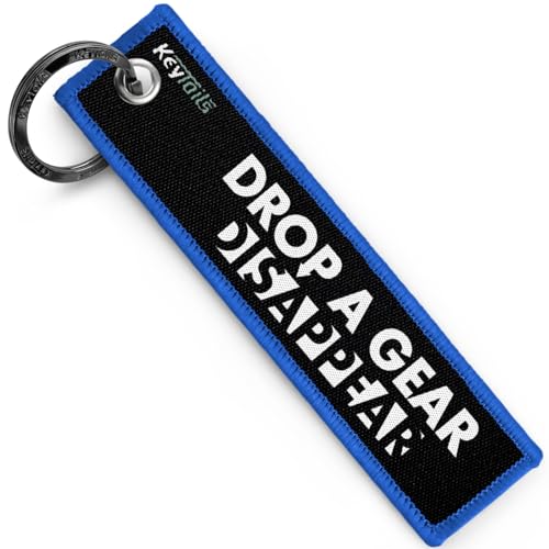 Image of KEYTAILS Keychains, Premium Quality Key Tag for Motorcycle, Car, Scooter, ATV, UTV [Drop A Gear & Disappear]