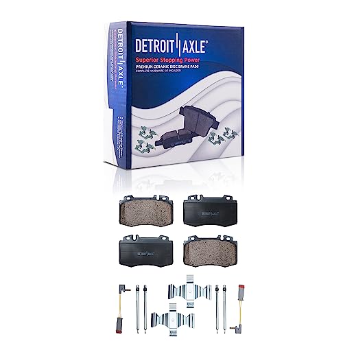 Image of Detroit Axle - Front and Rear Ceramic Brake Pads Mercedes-Benz CL500 | for Mercedes-Benz CL500 CLS500 CLS550 E350 E500 E550 S350 S430 S500 SL500 SL550 Replacement