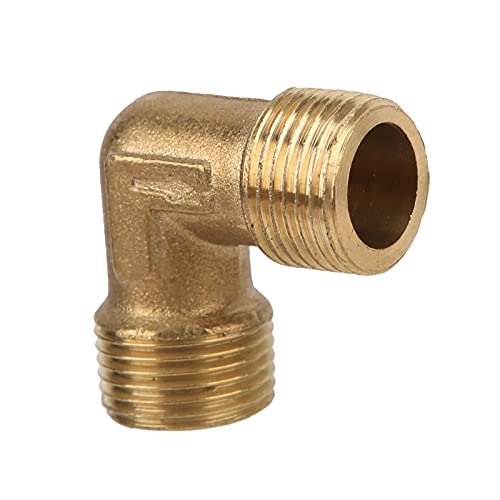 G3/8 Right Angle Pipe Joint, Brass Pump Check Valve Connection Elbow, Air Compressor Accessories, Suitable for Narrow Areas, Air Medium