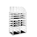 Casafield Acrylic Cosmetic Makeup Organizer & Jewelry Storage Display Case - Large 16 Slot, 2 Box & 10 Drawer Set - Clear