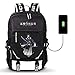 Produktbild WOONN Anime Touken Ranbu USB Modischer Unisex Laptop Rucksack Laptop Rucksack Outdoor Travel Supplies Trendiger Rucksack