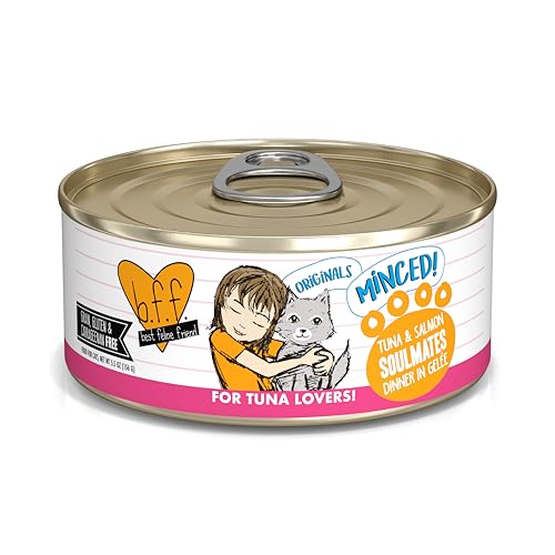 Best Feline Friend (B.F.F.) Grain-Free Cat Food By Weruva, Tuna & Salmon Soulmates, 5.5-Ounce Can (Pack Of 24)