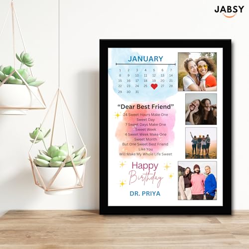 Image of JABSY Personalised Birthday Framed Print For School College Office Gift Friend Birthday Speical Gift