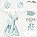 Smooch Rocking Teething Toys for Babies 0-6 Months, 12, 18 - Easy to Hold Silicone Baby Teether, Soft Infant Teething Toys Provides Baby Teething Relief & Soothes Sore Gums, (Blue)