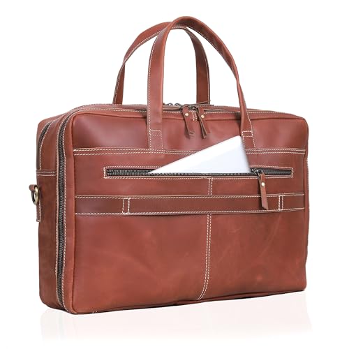 18 Inch Full Grain Leather Briefcase
