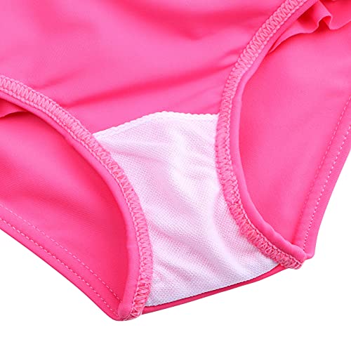Image of XFGIRLS Girls 2-Piece Swimsuit Long Sleeve Rash Guard Set Toddler 6M-8Y | UPF 50+ blocks 98% UV, Quick-dry, Easy on /off, Bright colors stand out, Machine wash, Breathable, Beach, swim, water park