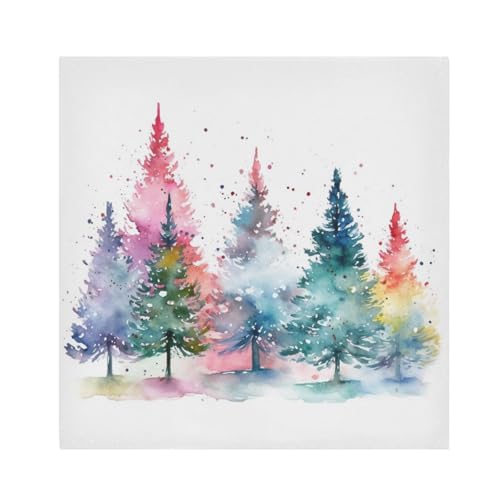 Servilletas de tela navideñas multicolor pack 6 miniatura 1