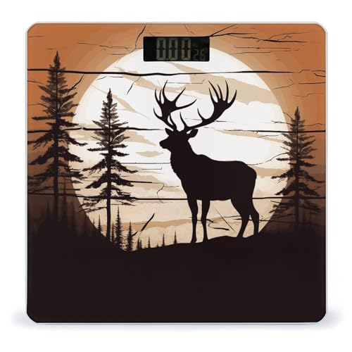 Báscula digital de baño con pantalla LED y vidrio templado