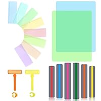 20 Pcs Guided Reading Strips Set Dyslexia Tools for Kids with 4 Sizes Reading Tracker Children's Reading Guide Strips Teacher Educational Classroom Supplies (Colour Sets)