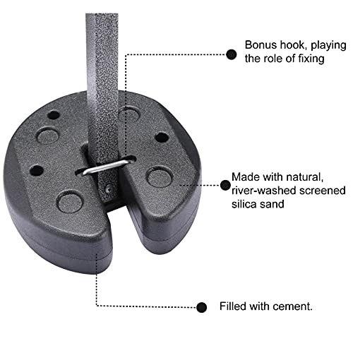 Mastercanopy Deluxe Canopy Weights With Hook Design (4-Pcs,Blackness) #TOP1