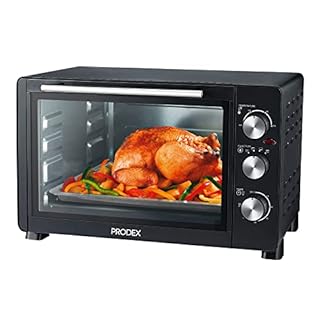Prodex PX7030B 30 Litre Tabletop Mini Oven, 1500W Electric Cooker & Grill, Ideal for Roasting, Baking, Grilling & Reheating, Temperature Range: 100-230°C, Black