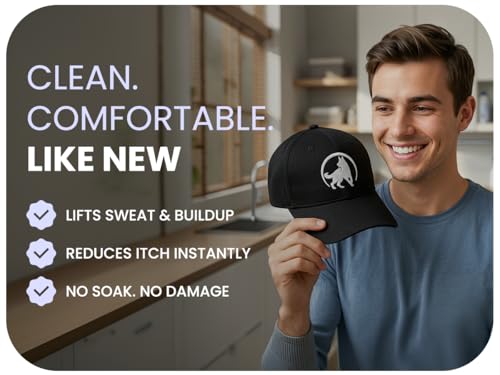 Hat Renew Eco-Friendly Ingredients Foaming Hat Cleaner Kit - Fresh Linen Scent - Sweat Stain & Odor Remover for Hats & Caps - No Soaking, No Washing Machine - Safe for Embroidery & Structured Hats by Moja Basics - Used condition - Image 2
