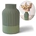 Produktbild Skandinavische Blumenvase 20 cm  Unzerbrechliche Deko-Vase mit 3D-Struktur, Moderne Massive Vase für frische Blumen, Kunst- und Trockenblumen  Stilvolles Wohnaccessoire für Wohnzimmer, Küche & Büro
