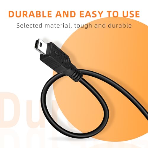 Image of 5ft Mini USB Charger Cord for Garmin Delta XC /Sport /Sport XC /Upland /Upland XC,Darklimiter Deluxe,TI-84 Plus /CE /C Silver,Blue Yeti /Pro Mic,T5,GPS Dog Device,Dash Cam,Camera,PS3 Controller,MP3 Player