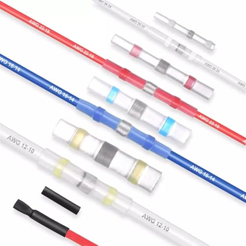 800 Pcs Heat Shrink Connectors Insulated Solderless Wire Butt Tubing Terminals Kit