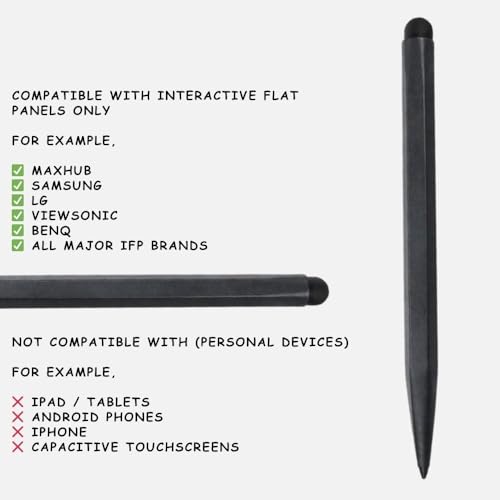 Image of Writing Pen for Digital Board /Stylus (MAXHUB /SEEWO /Samsung /LG /VIEWSONIC /BENQ /Philips) All Brand Interactive Flat Panel Compatible - 1 Qty. Non Magnetic & Shockproof