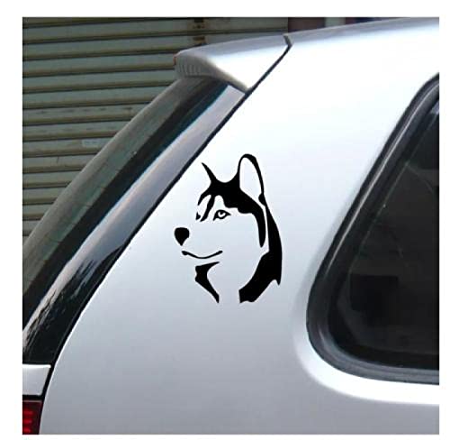 HAOTING Car Sticker 3D Dog Decal Car Sticker 15cm Fun Decorate Car Sticker Motorcycle Decal Accessories Husky Dog Warning Funny Sign Self Adhesive Waterproof