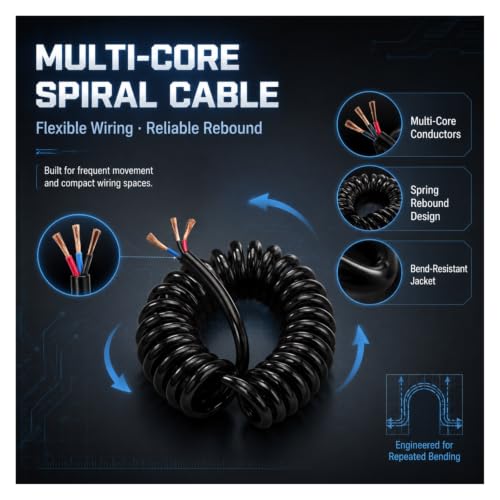 Cable de señal telescópico anti enredos de 4 hilos de cobre de 2 metros 4