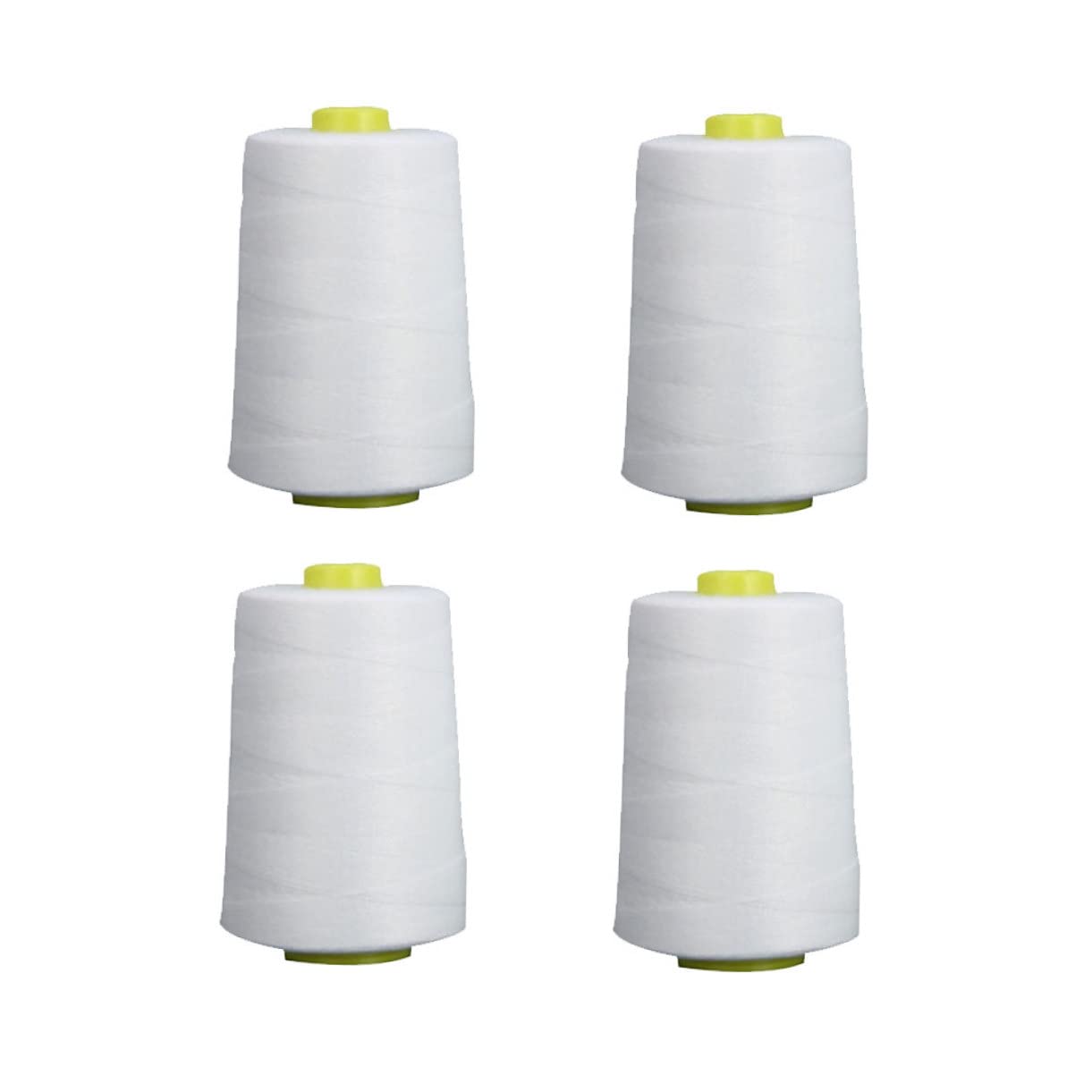 Tofficu 4stücke Polyester Nähgarn Für Nähmaschinen Quilting Und Handnähprojekte Weiß Langlebig Und Für Taschen Und Dekorationen