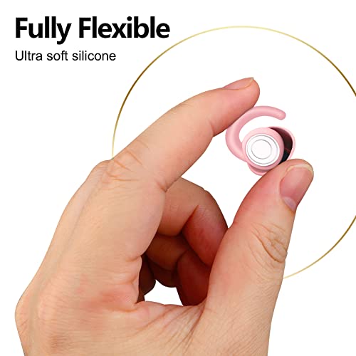 SUPCEAT Ear Plugs for Sleeping Noise Canceling, 2 Pairs(S/L) Reusable&Washable Earplugs Sound Blocking, Soft Silicone Noise Reduction Ear Plug for Sleep, Music, Parties, Festivals, Concerts - Image 5