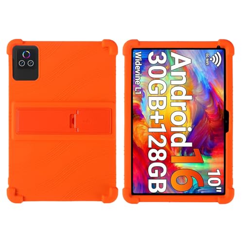 Coque silicone Urao X109 pour éviter les bris d'écran et stabiliser la tablette orange