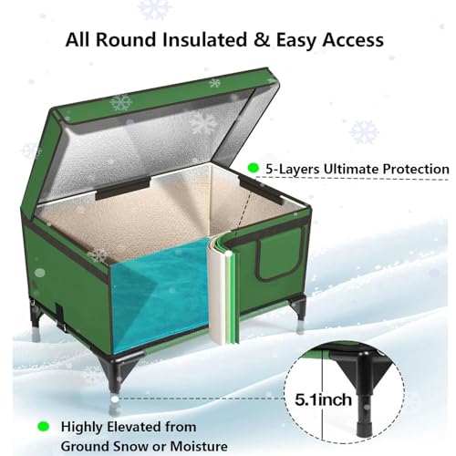 Maison chauffée pour chat dans le jardin un refuge imperméable contre le gel - 5