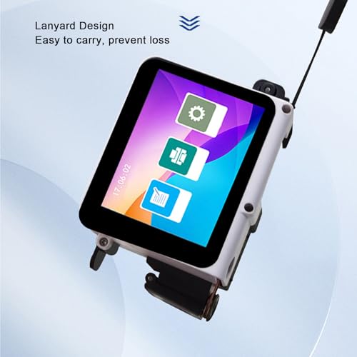 Garsent Impresora de Inyección de Tinta Portátil, Impresora Portátil de Mano de 12,7 Mm, Máquina de Codificación de Inyección de Tinta con Pantalla Táctil para Imprimir Texto Número de